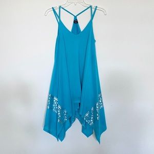 BEBE tunic size XS, Teal color, mesh fabric